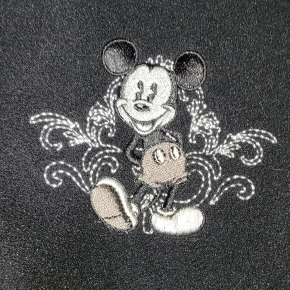 Womens Disney Black Zip-Up Hoodie with Mickey Embroidery Size M - Picture 4 of 5